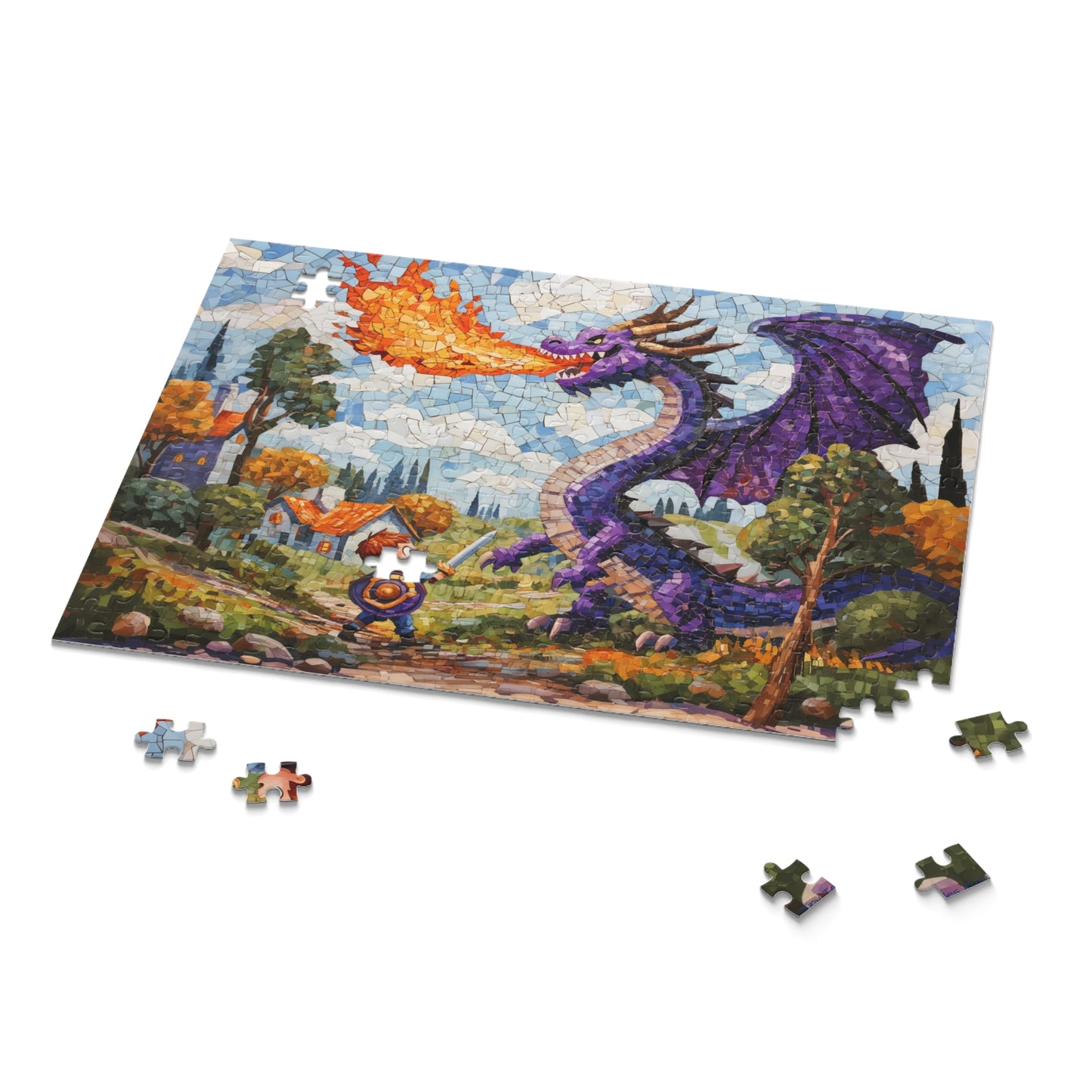 Arthur And The Dragon Puzzle - (120, 252, 500-Piece) Boy vs. Dragon