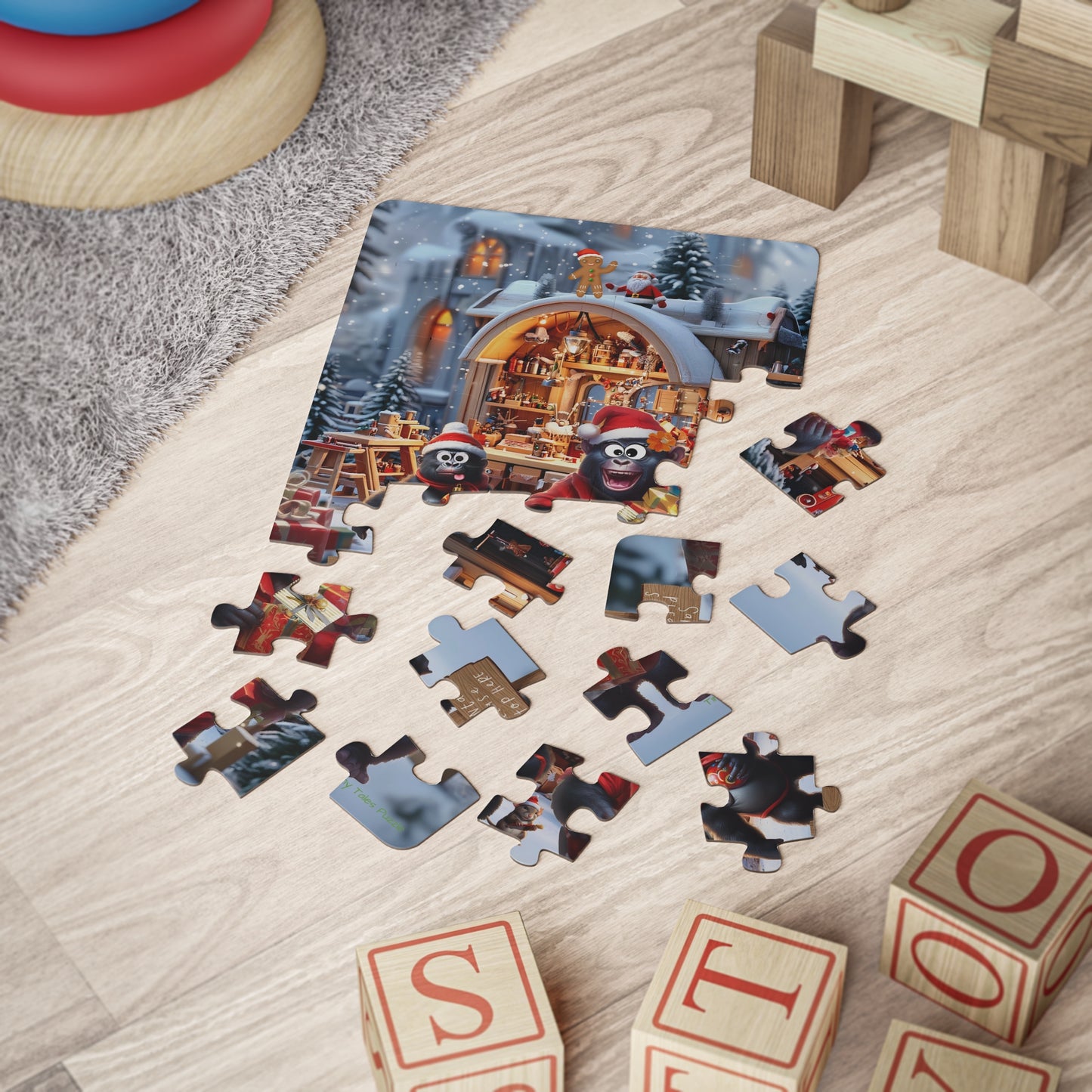 Georgie And Mama Help Santa - Festive 30-Piece Kids' Holiday Puzzle