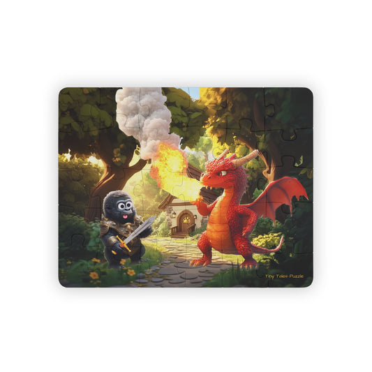 Georgie Pendragon Kids' Puzzle - 30-Piece Dragon vs. Gorilla