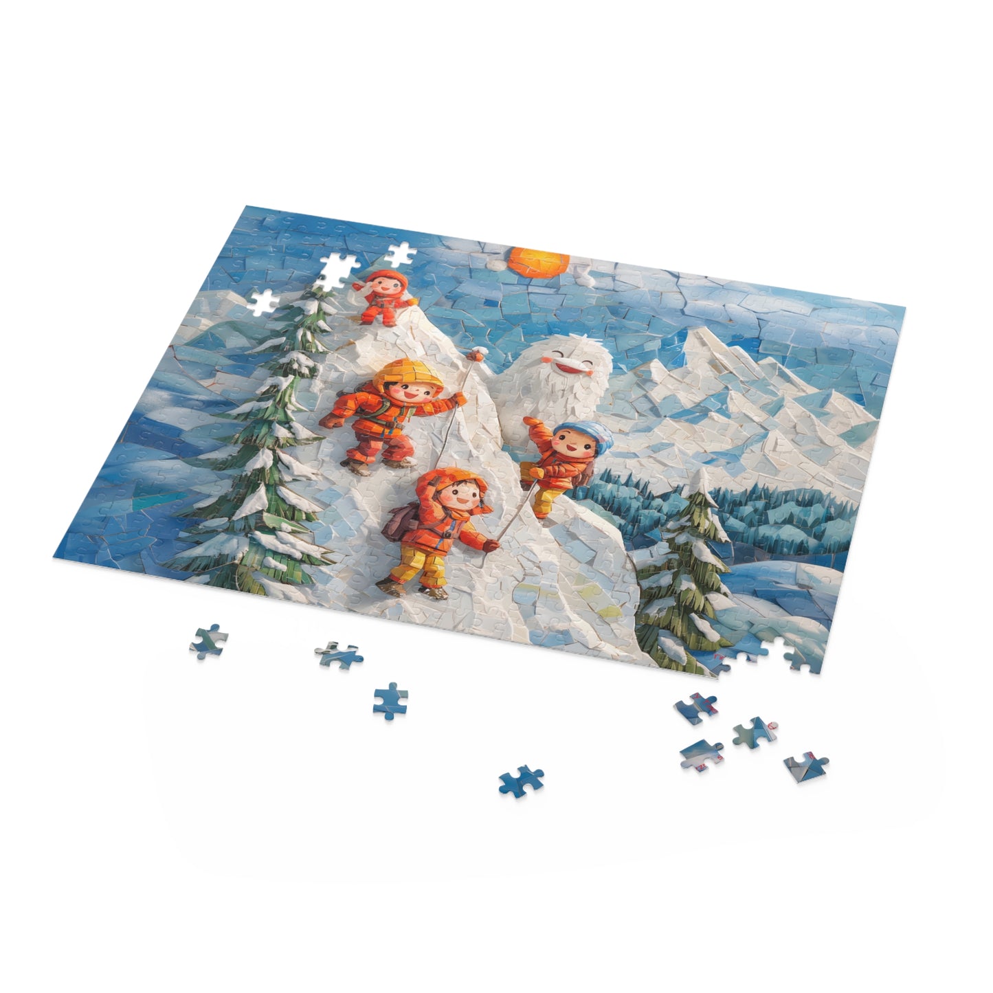 Yeti Helps On The Alps Puzzle (120, 252, 500-Piece)