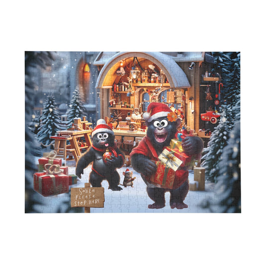 Georgie And Mama Help Santa Puzzle  - Christmas Holiday Fun (96-1000 Pieces)