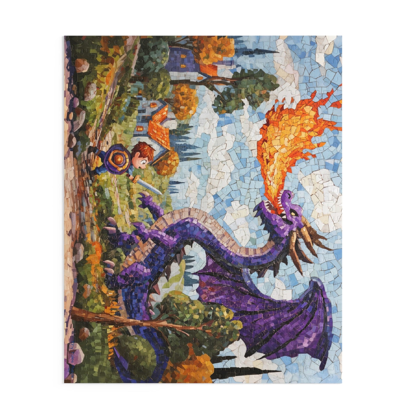 Arthur And The Dragon Puzzle - (120, 252, 500-Piece) Boy vs. Dragon