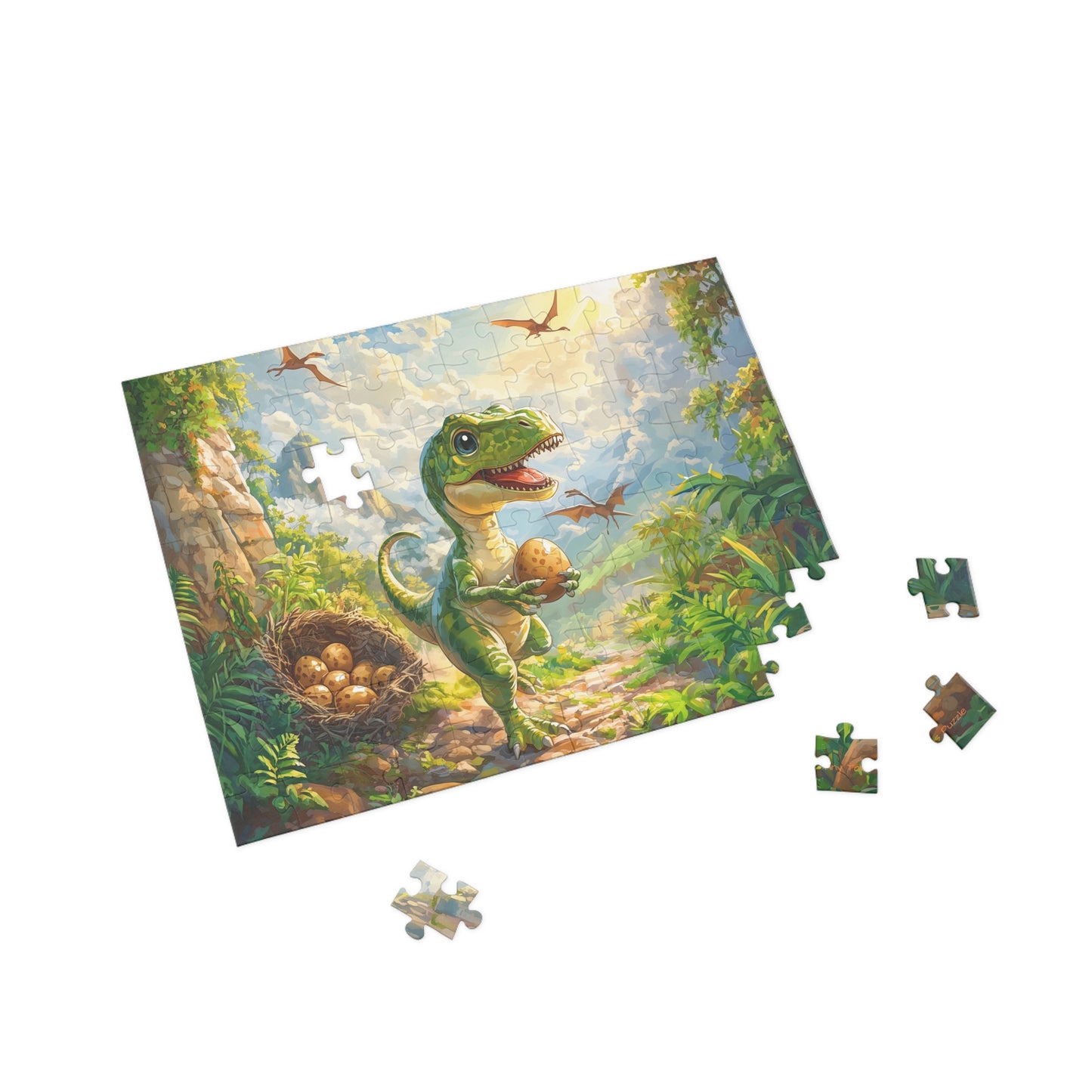 T-Rex Egg Hunt Puzzle (96, 252, 500, 1000-Piece)