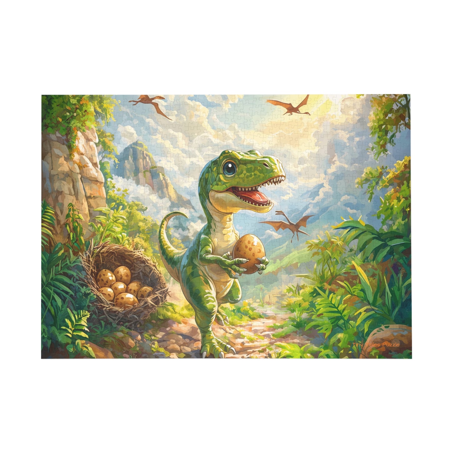 T-Rex Egg Hunt Puzzle (96, 252, 500, 1000-Piece)