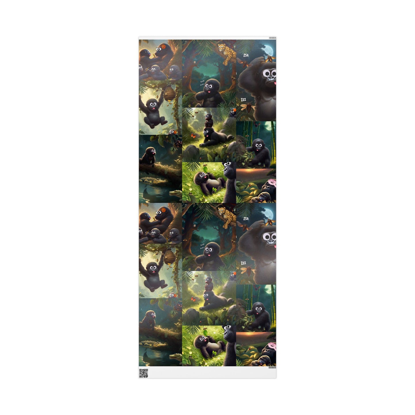 Georgie's Night Adventure Wrapping Paper - Gorilla Themed