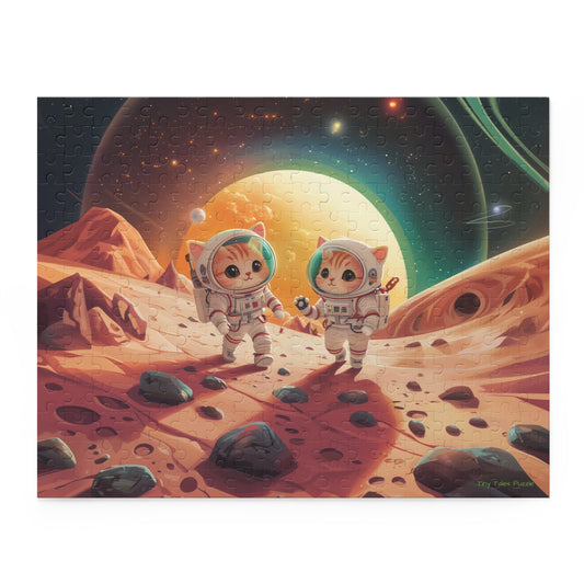 Cats In Space Puzzle (120, 252, 500-Piece)