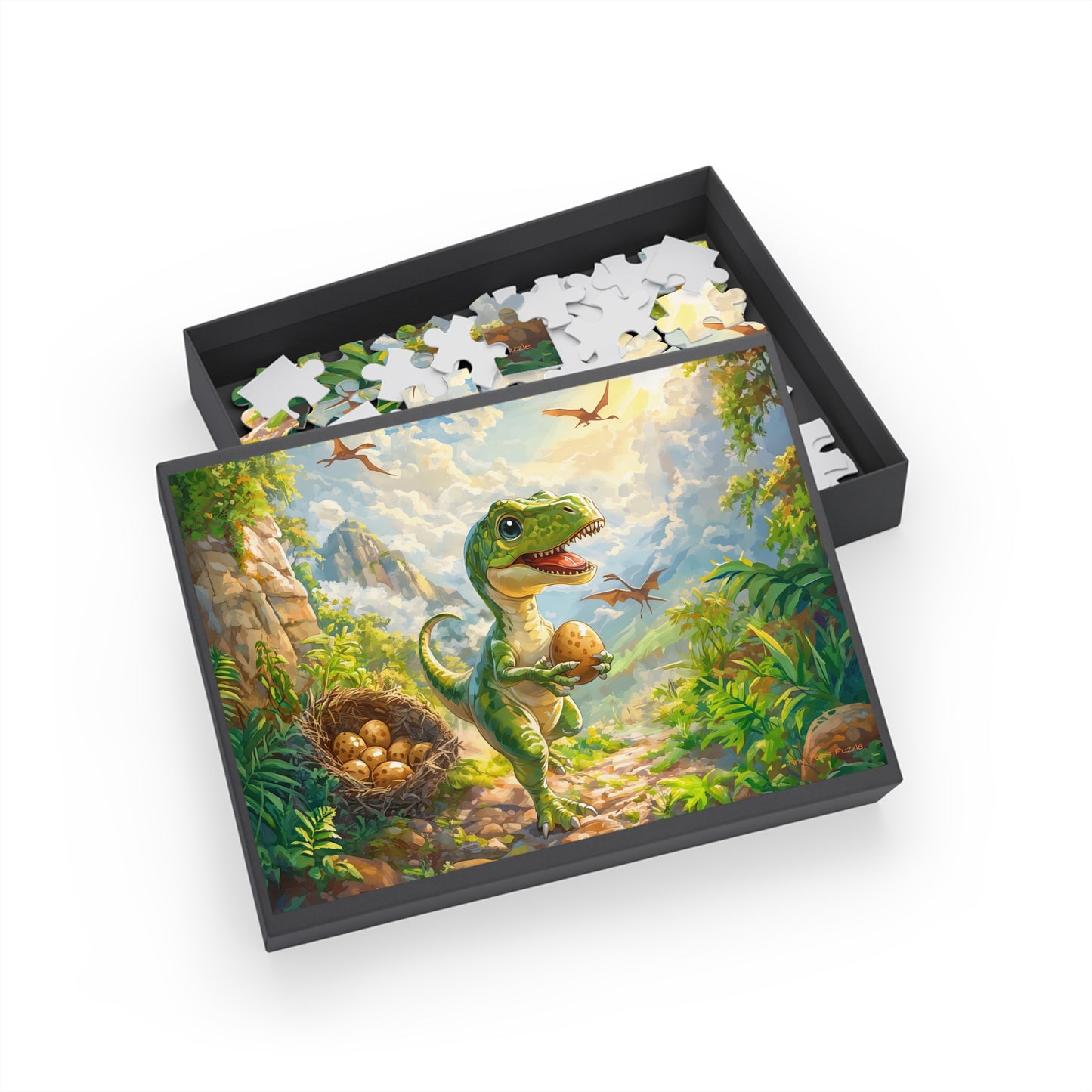 T-Rex Egg Hunt Puzzle (96, 252, 500, 1000-Piece)