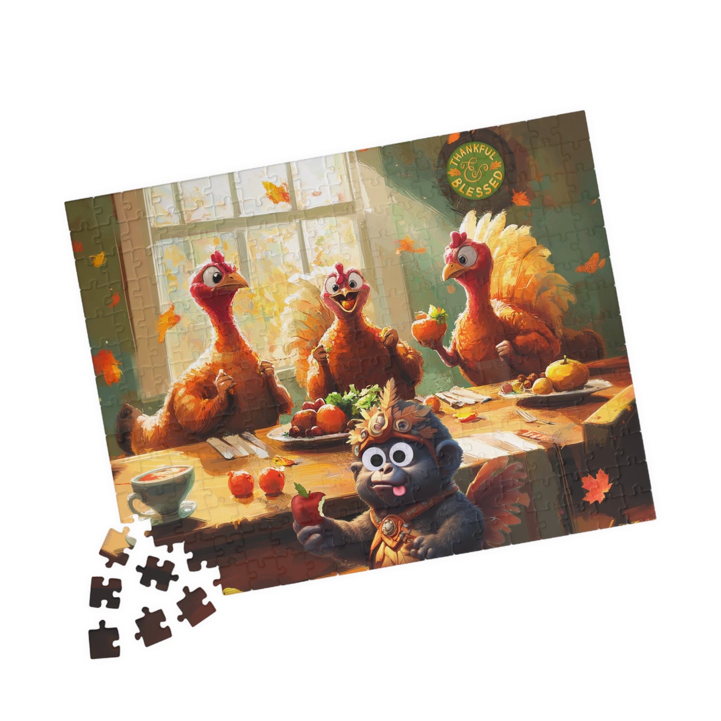 Georgie's Thanksgiving - Turkey Feast Puzzle (110, 252, 520, 1014-piece)