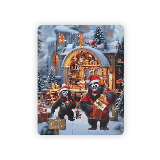 Georgie And Mama Help Santa - Festive 30-Piece Kids' Holiday Puzzle