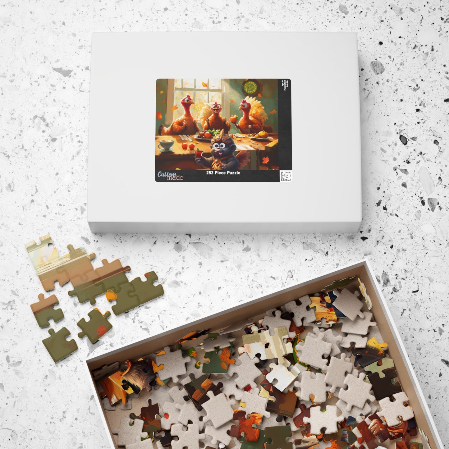 Georgie's Thanksgiving - Turkey Feast Puzzle (110, 252, 520, 1014-piece)