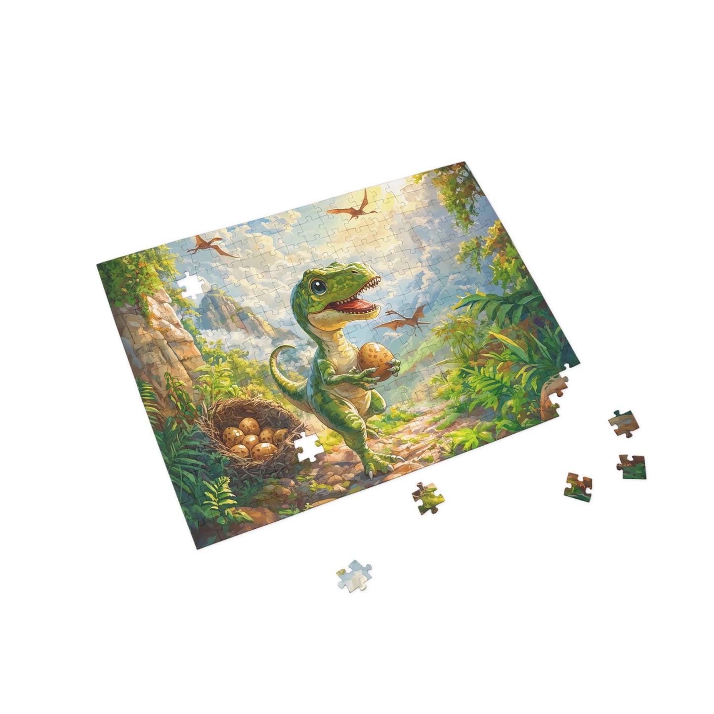 T-Rex Egg Hunt Puzzle (96, 252, 500, 1000-Piece)