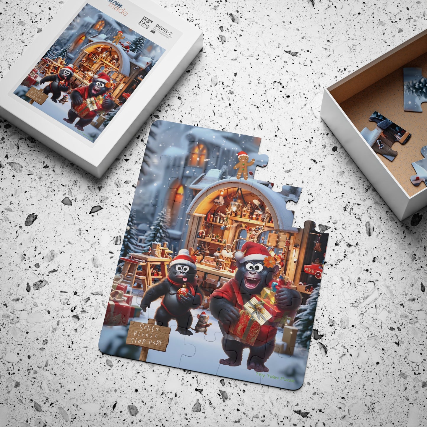 Georgie And Mama Help Santa - Festive 30-Piece Kids' Holiday Puzzle